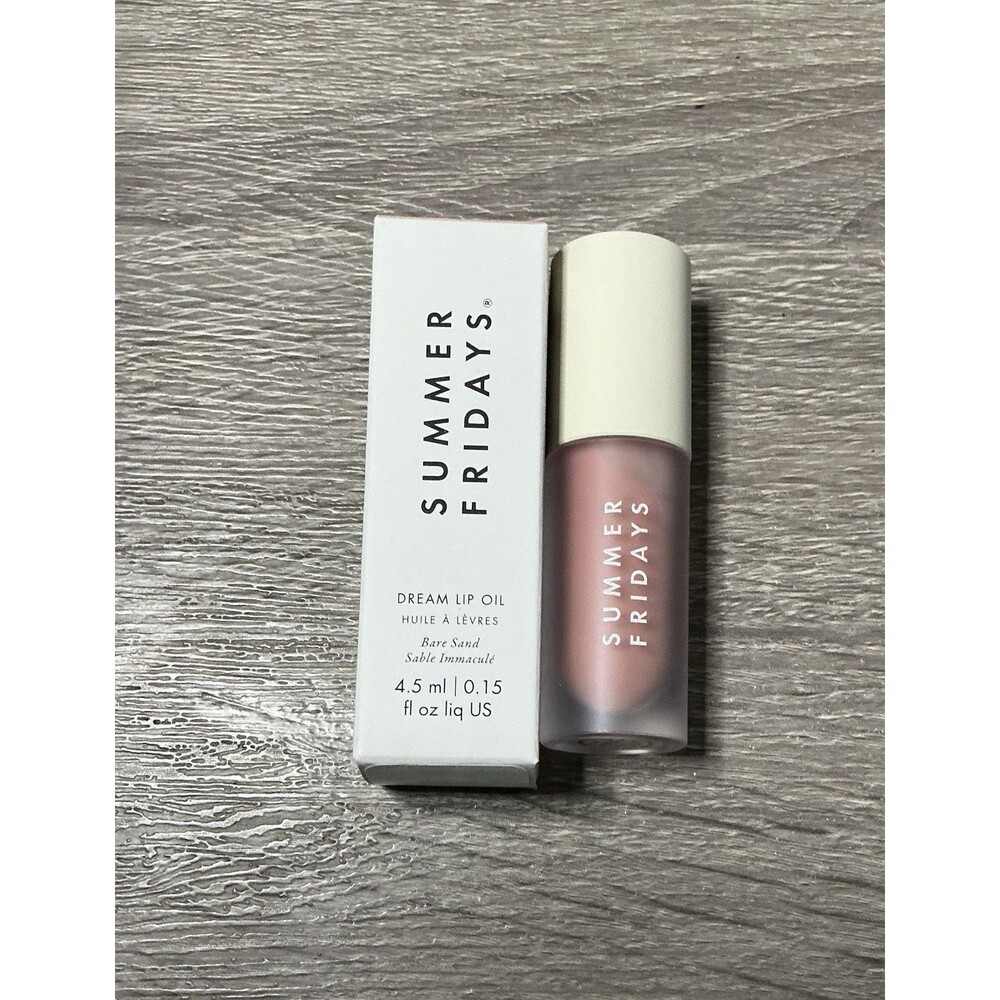 Summer Fridays Dream Lip Oil Bare Sand Shade 4.5 ml Sheer Moisturizing NIB